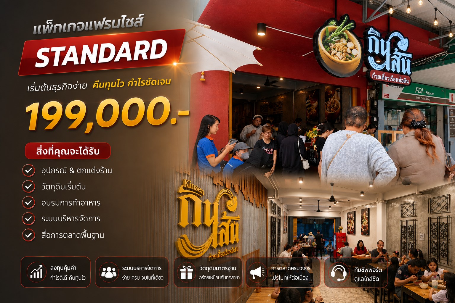 แพ็กเกจแฟรนไชส์ STANDARD ฿199,000